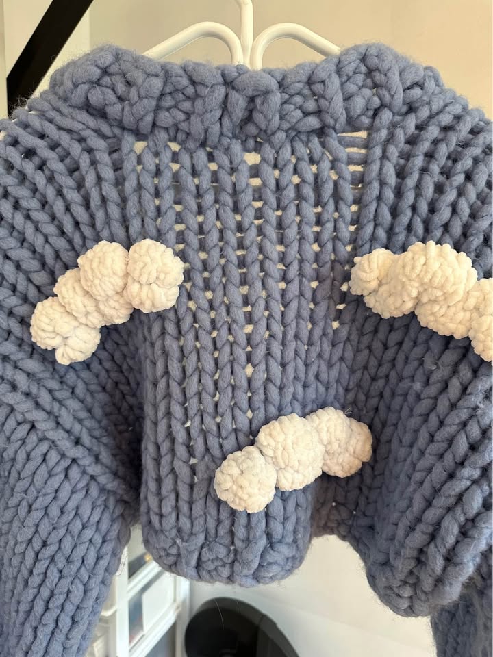 Heyays Chunky Knit Blue Cloud Cardigan - photo 3