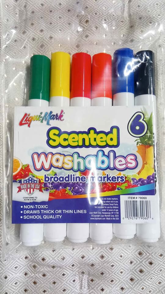 Scented Washables 6 pack Broadline Markers