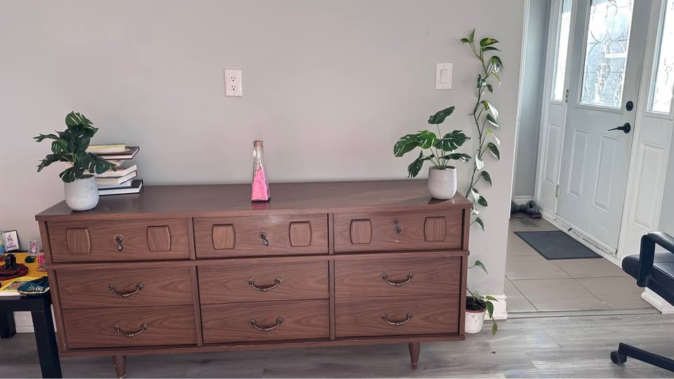 Brown Wooden Dresser with 8 Drawers - photo 2