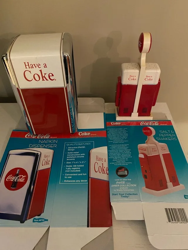 Coca Cola Napkin holder & Salt & Pepper Shaker thumbnail