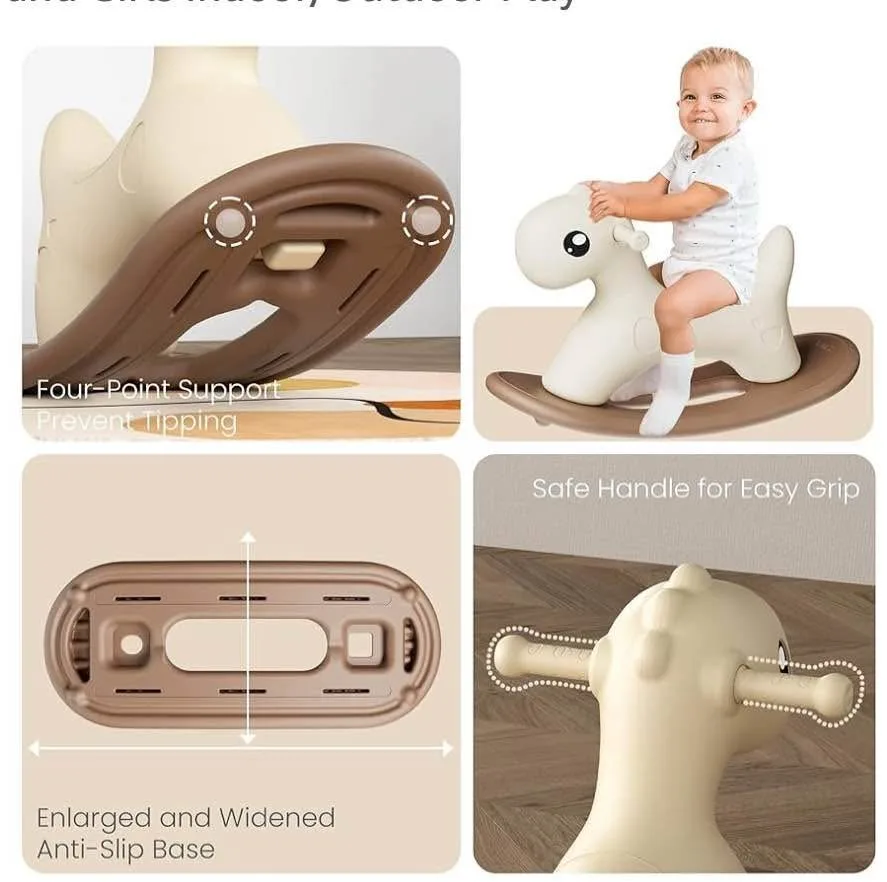 Kids Plastic Rocking Horse – Fun Ride-On Toy for Toddlers 1–3 image indicator(4)