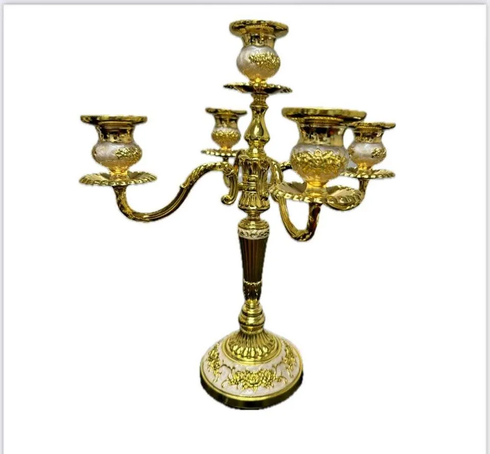Golden Candleholder of 5