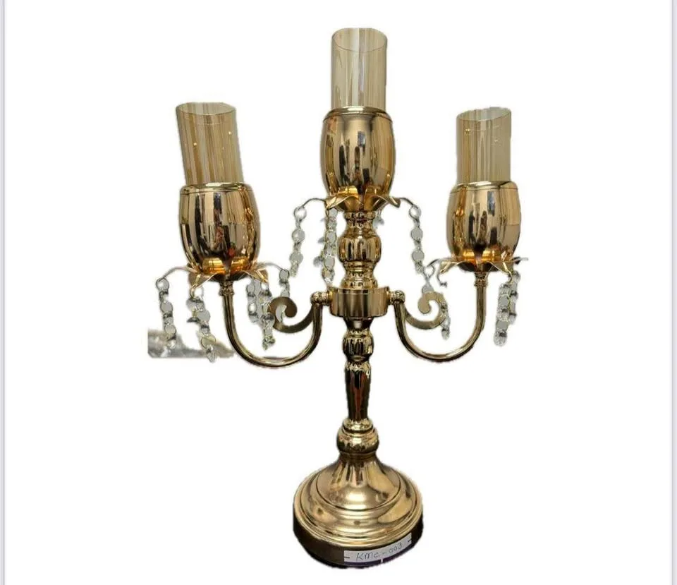 Golden Candleholder of 3