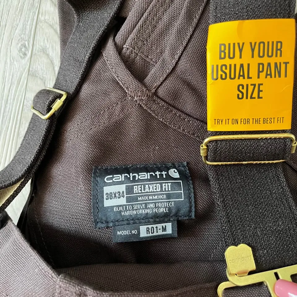 Carhartt mens Relaxed Fit Duck Bib Overall image indicator(5)