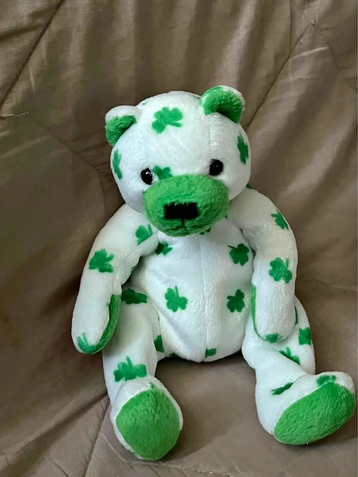Shamrock Beanie Baby Bear