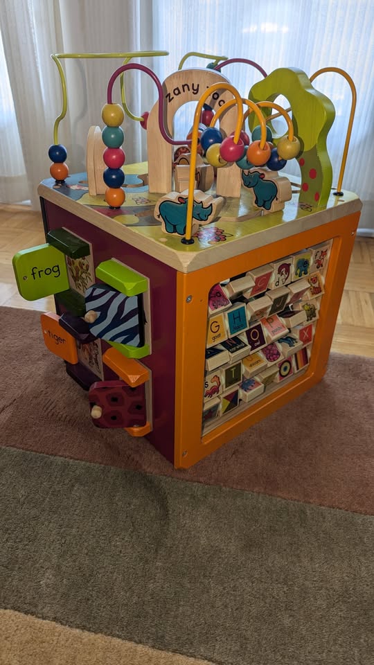 B Toys Woody Zane Zoo Wooden Activity Cube - photo 2