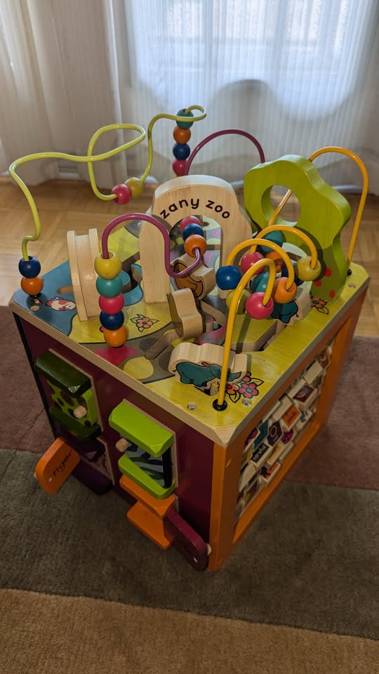 B Toys Woody Zane Zoo Wooden Activity Cube - photo 3