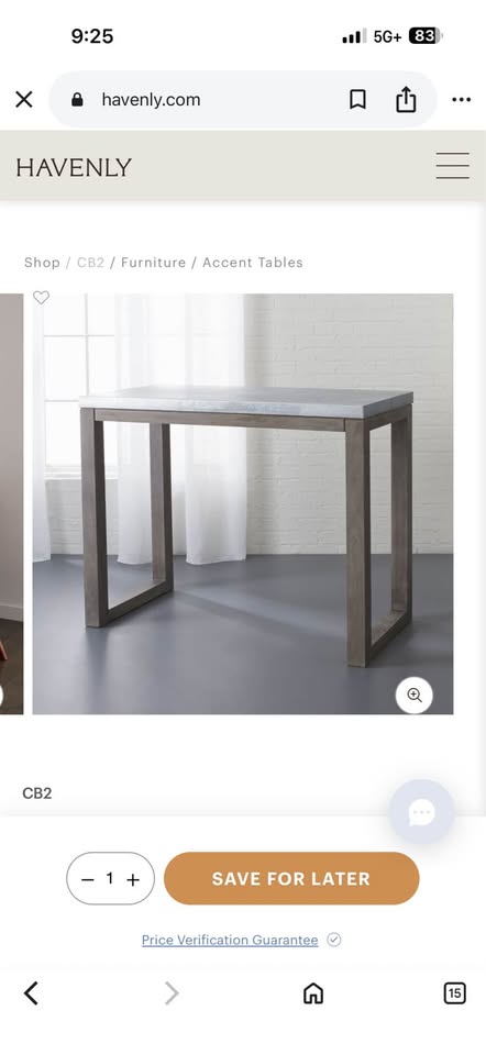 stern counter table (retail $350) metal top! - photo 2