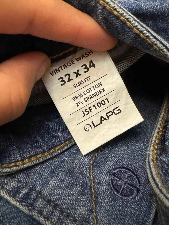 Brand New Size 32×34 Jeans – LAPG Vintage Wash (Slim Fit) image indicator(2)