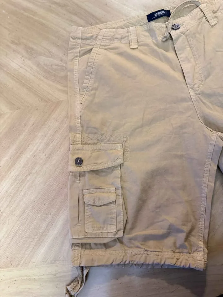 Brand New Size 38 OCHENTA Cargo Shorts – Beige image indicator(3)