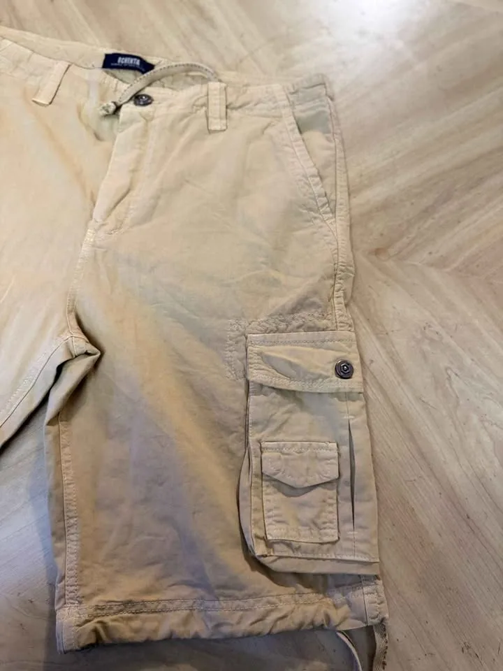Brand New Size 38 OCHENTA Cargo Shorts – Beige image indicator(4)