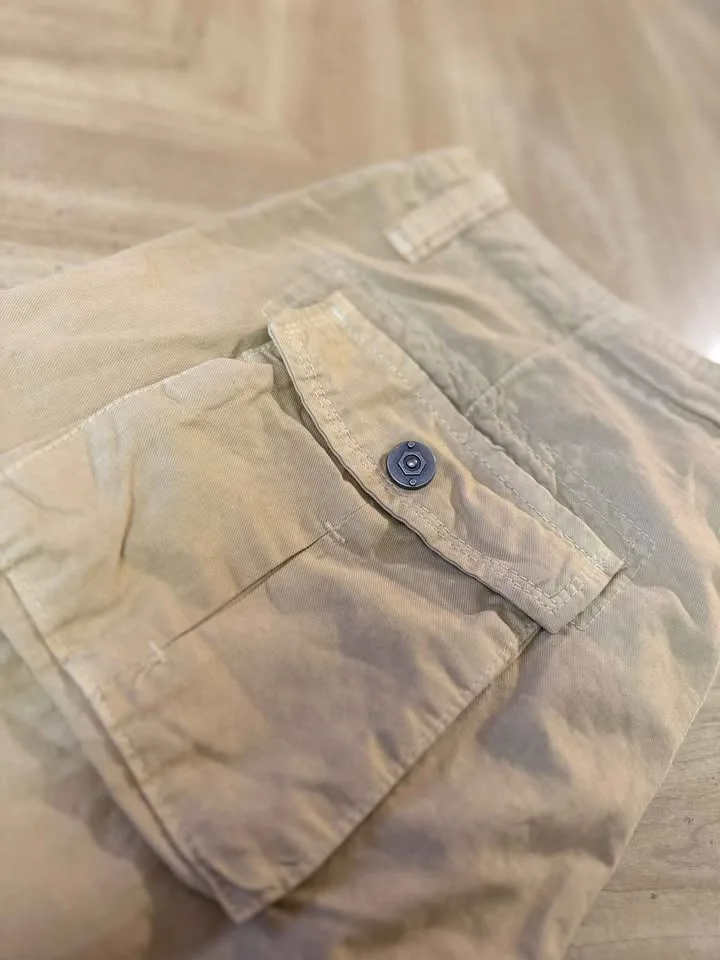 Brand New Size 38 OCHENTA Cargo Shorts – Beige image indicator(5)