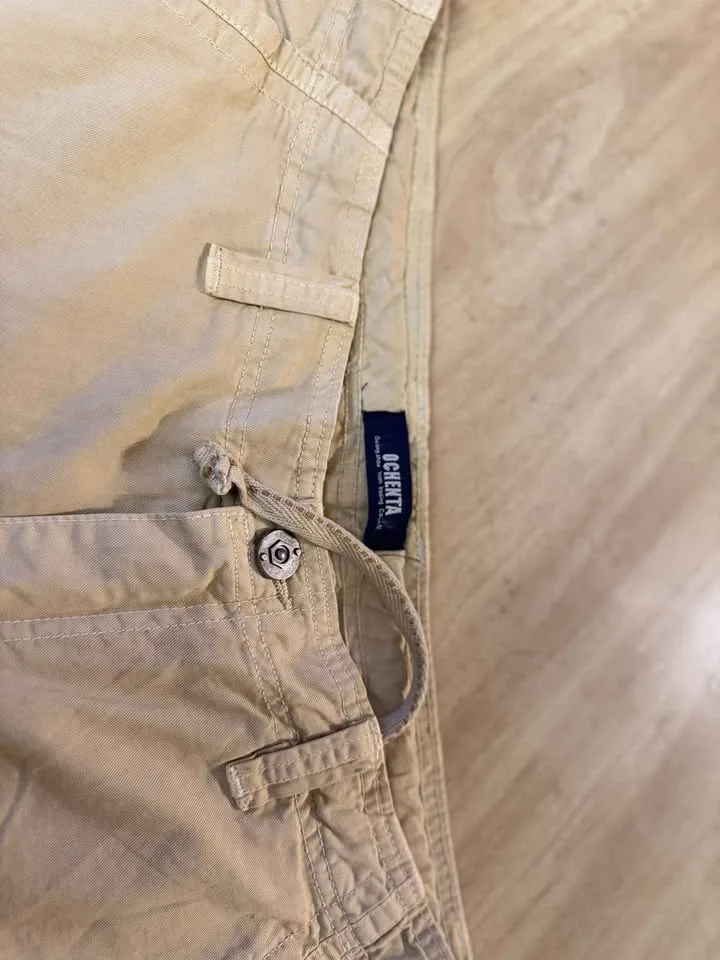 Brand New Size 38 OCHENTA Cargo Shorts – Beige image indicator(6)