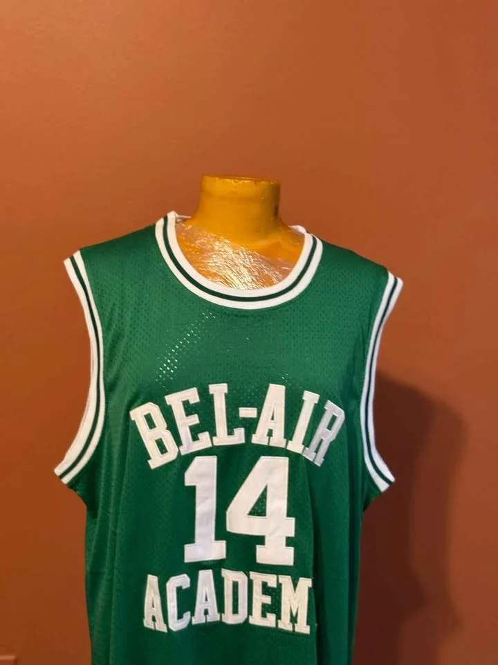 Brand New Size 3XL Bel-Air Academy Basketball Jersey – Green #14 image indicator(2)