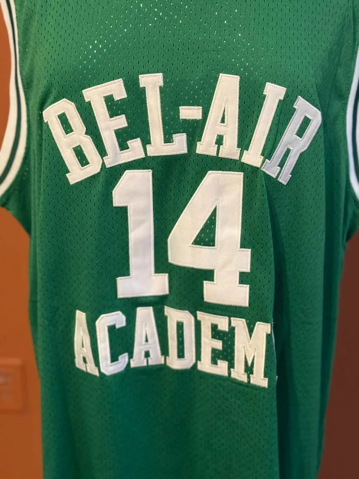 Brand New Size 3XL Bel-Air Academy Basketball Jersey – Green #14 image indicator(4)