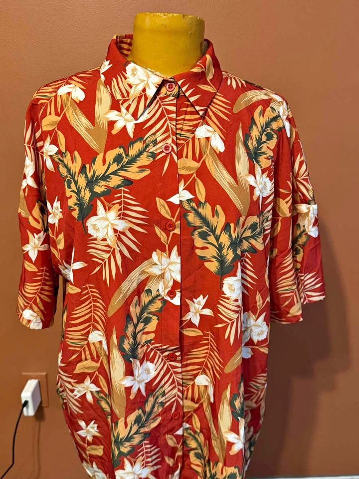 Size L Hotouch Hawaiian Men’s Shirt – Floral Print