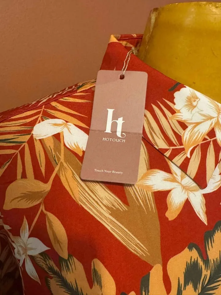 Size L Hotouch Hawaiian Men’s Shirt – Floral Print image indicator(4)