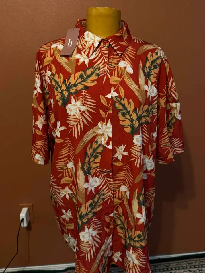 Size L Hotouch Hawaiian Men’s Shirt – Floral Print image indicator(6)