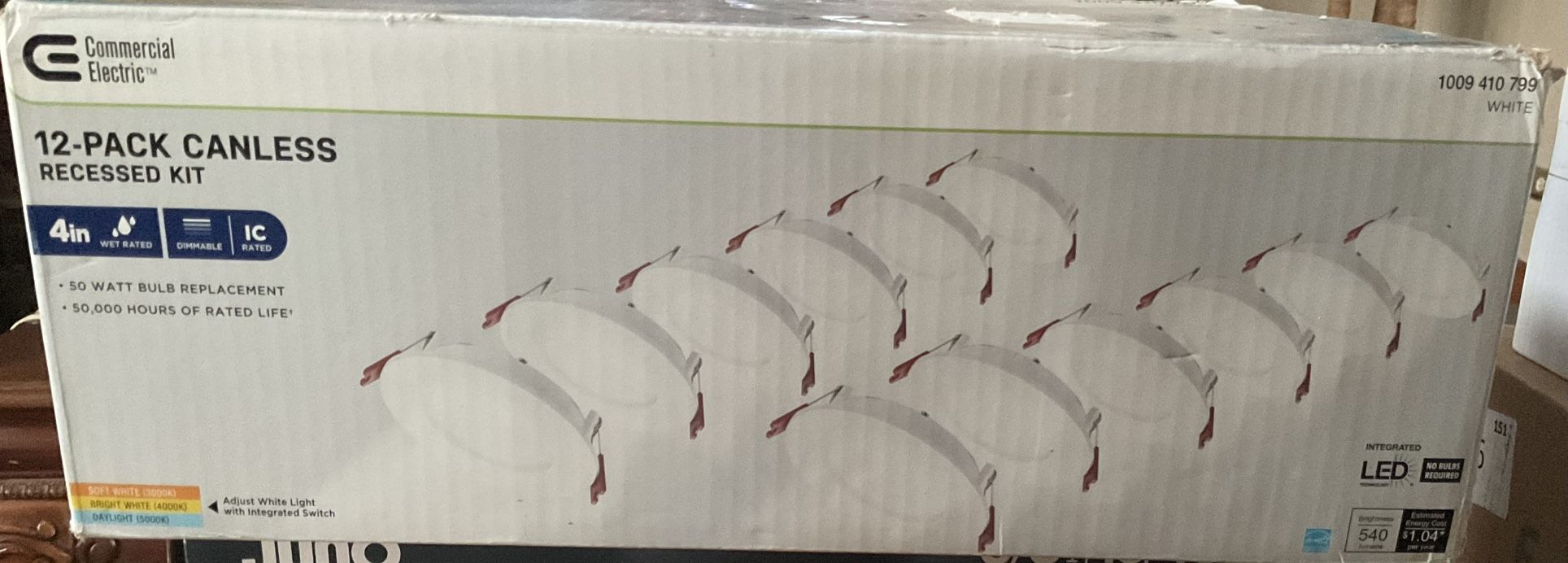 Commercial Electric LED Recessed Light 4 in - 12 Pack - New