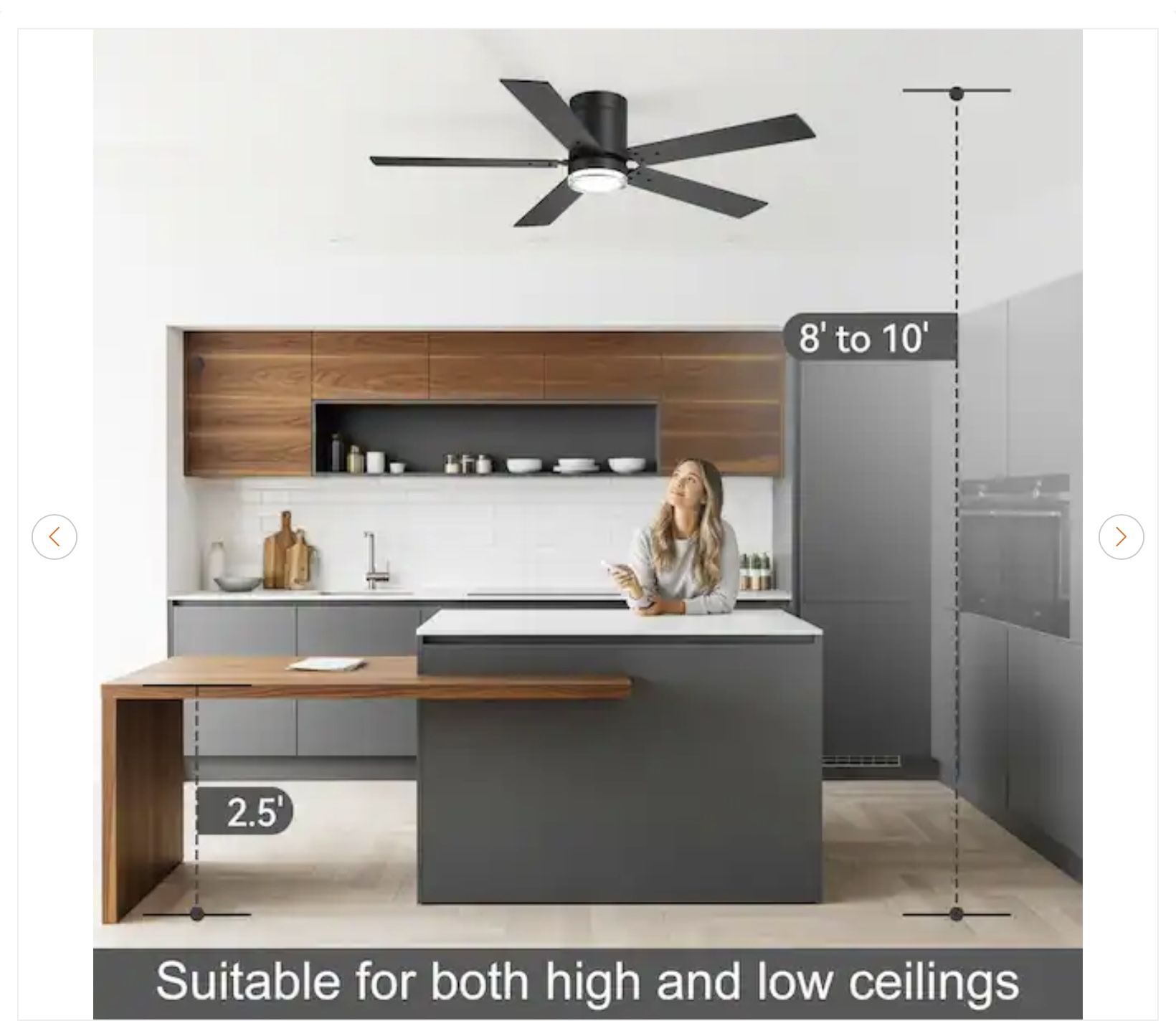 Propeller 52 in. Ceiling Fan w/ LED Light - New - photo 5