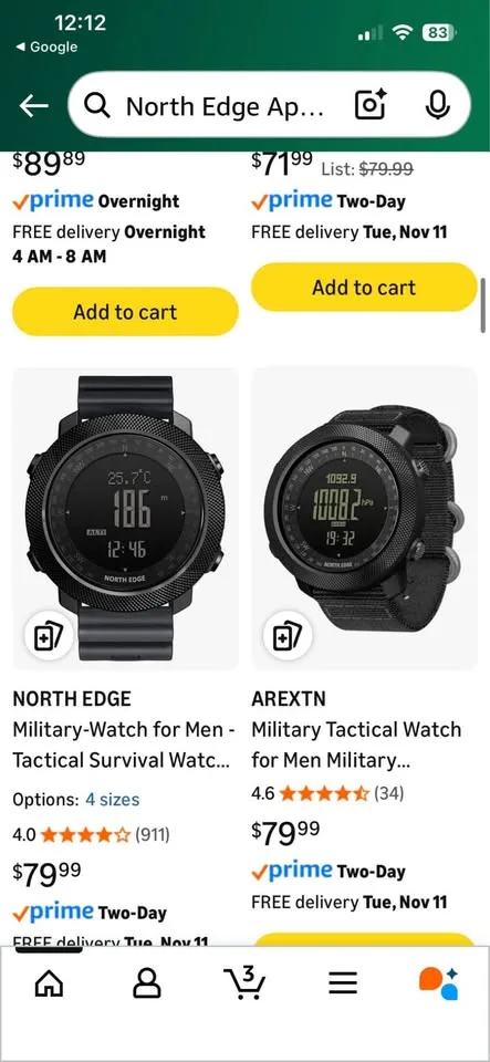 North Edge Apache Digital Tactical Watch image indicator(10)