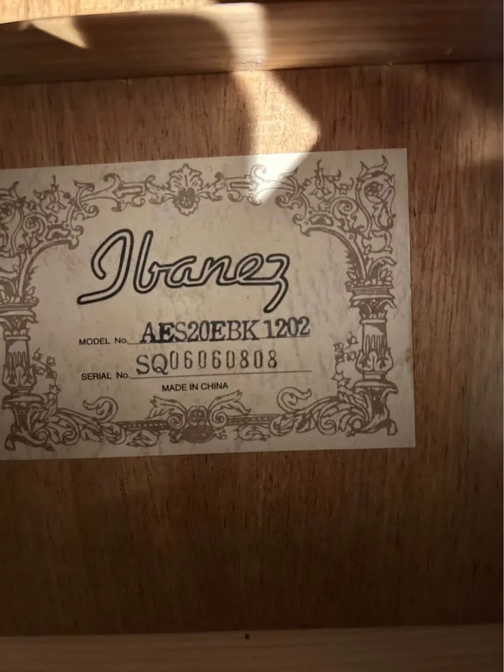 Ibanez AES20EBK acoustic electric guitar, 6 string image indicator(7)