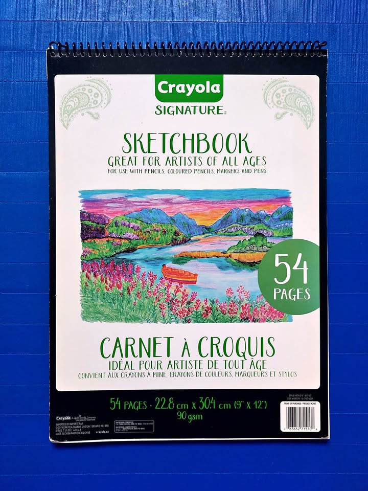 Crayola Signature Sketchbook (9x12”, 90gsm, 43 pages)