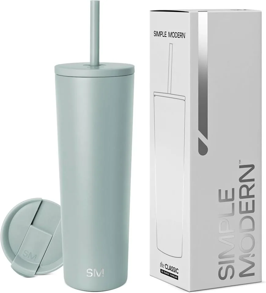 Simple Modern Insulated Tumbler with Straw and Lid thumbnail