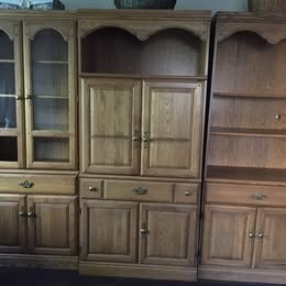 Solid Oak Book/TV/Stereo Cabinet - photo 2