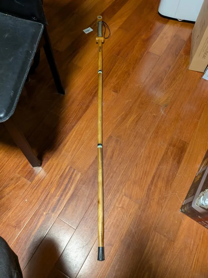 🧭 Wooden Walking Stick with Compass – Handcrafted – $60 image indicator(2)
