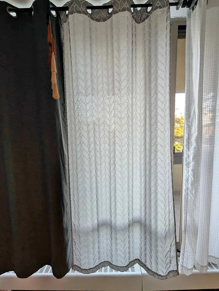 10 Curtains with 3 Curtain Rods thumbnail