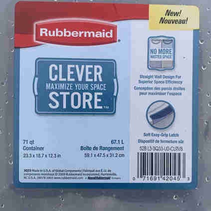 3- Rubbermaid Clever Store Containers - photo 2