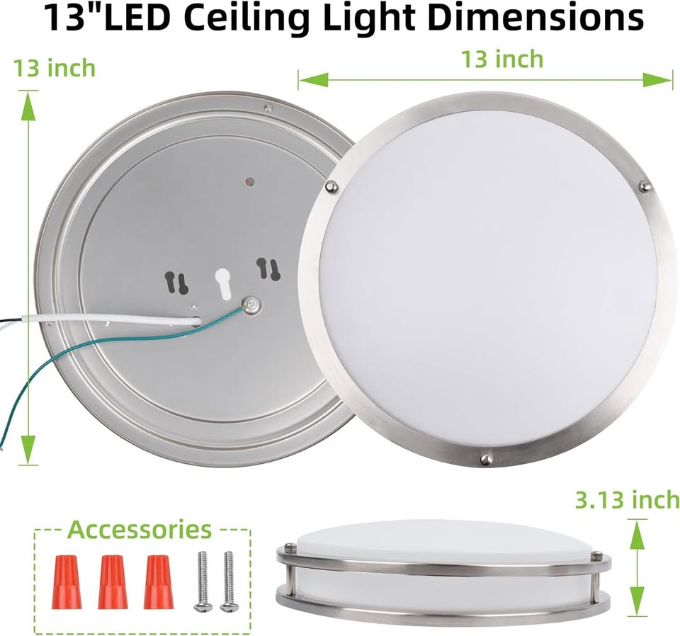 (New in Box)13Inch 36W Ceiling Light Fixtures 2 Packs - photo 3