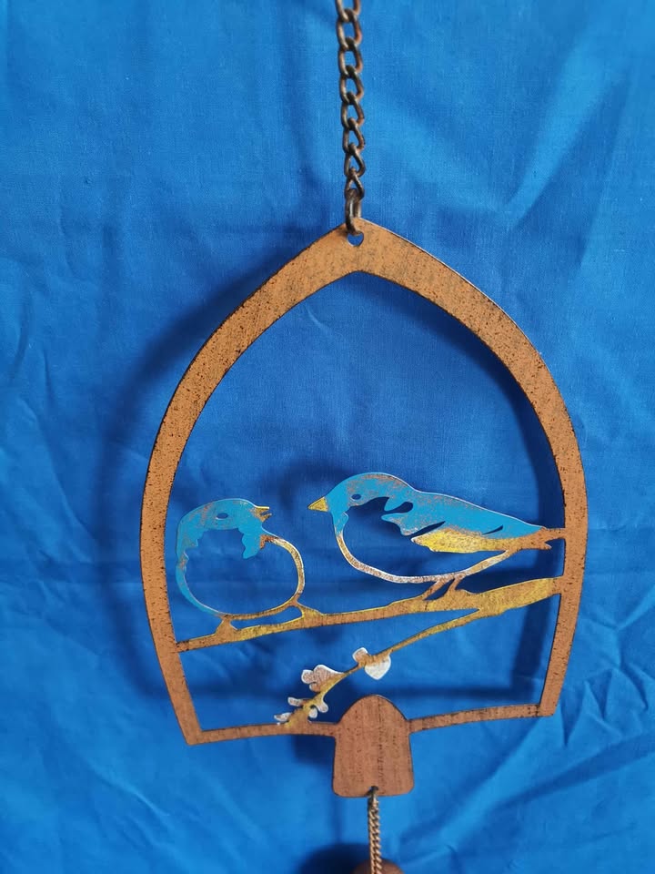 Shovel Shape Bell with Birds on Branch - photo 3