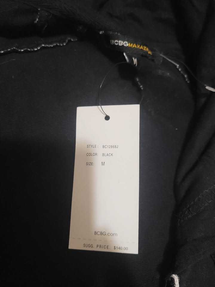 Brand New BCBG Zip Up Hoodie Black Size M - photo 2