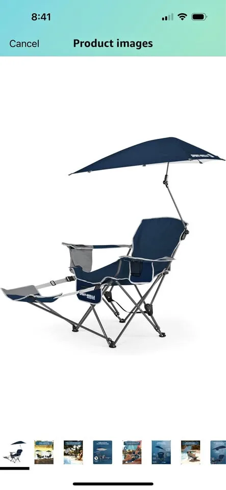 Sport‑Brella Recliner Chair + Umbrella — Excellent Condition (Ch
