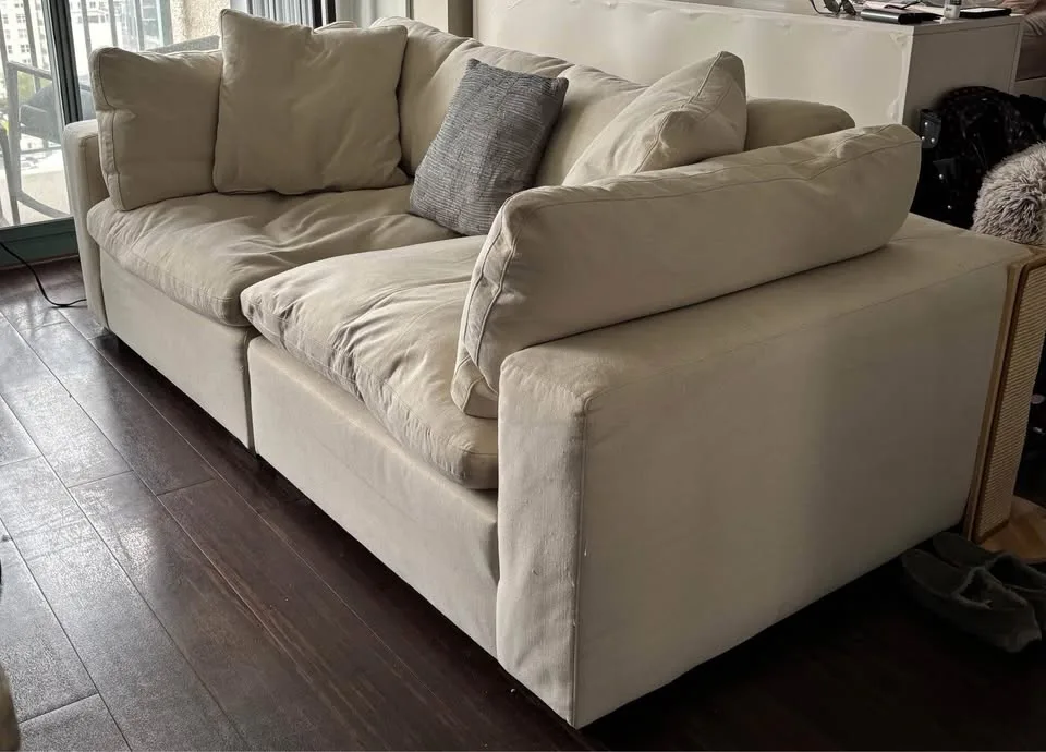 ✨ Cloud Couch Dupe – Off-White Deep Seat, Performance Fabric – L image indicator(2)