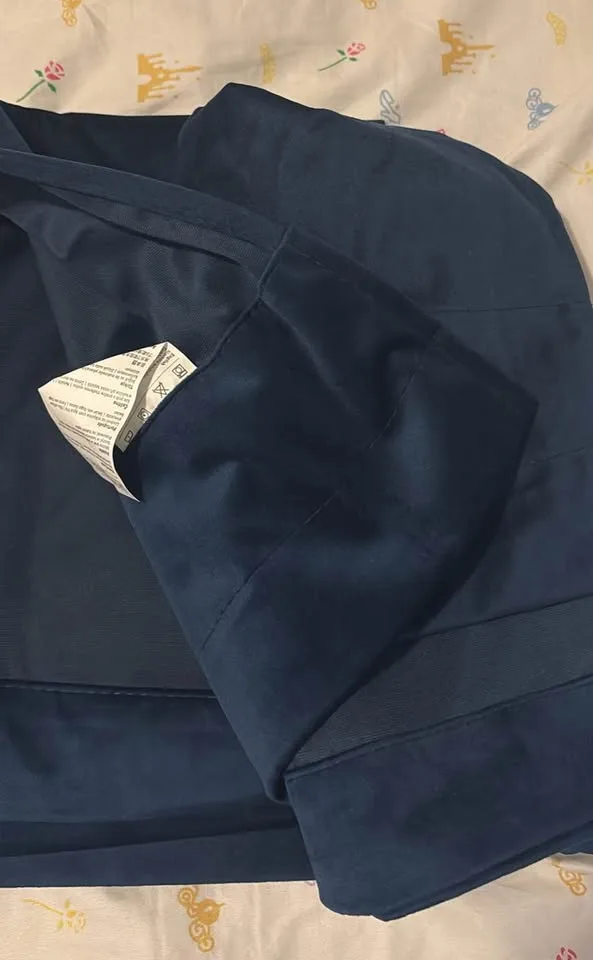 Brand new Navy Blue rod pocket Velvet Curtains W52 x L92 inches image indicator(5)