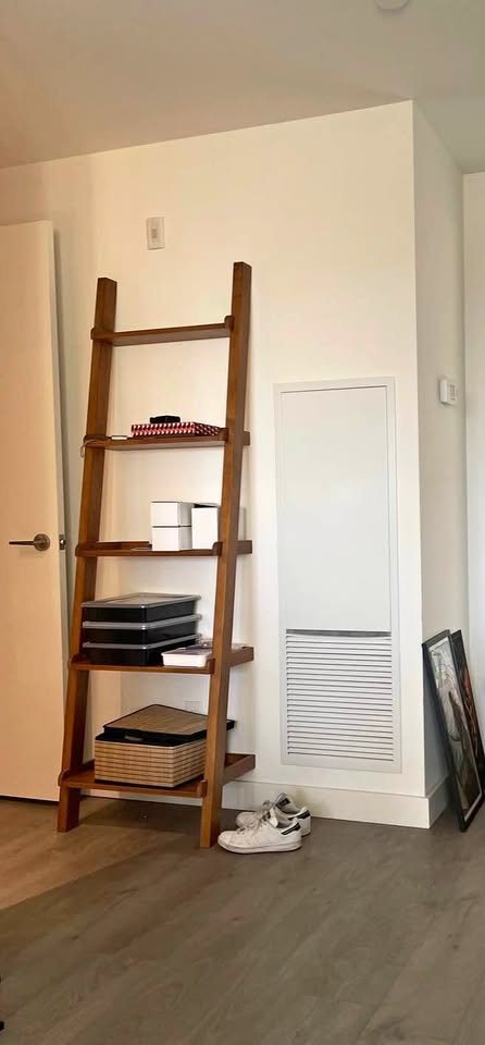 Set of 2 Midcentury Walnut Wood Ladder Shelf from EQ3
