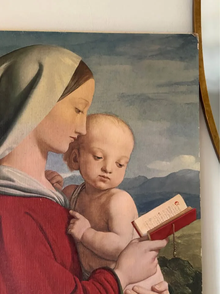 VINTAGE William Dyce Madonna & Child Print 24x18 image indicator(5)