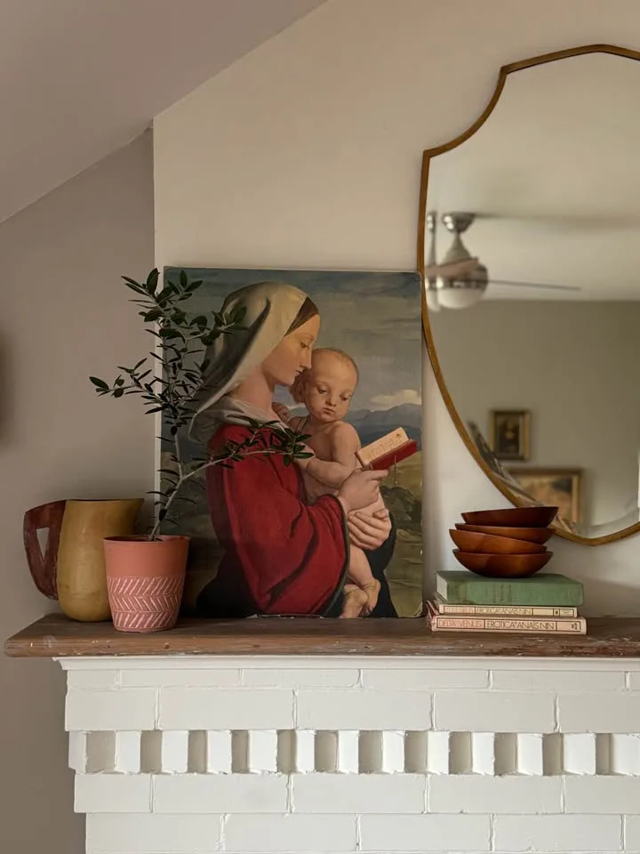 VINTAGE William Dyce Madonna & Child Print 24x18 image indicator(9)