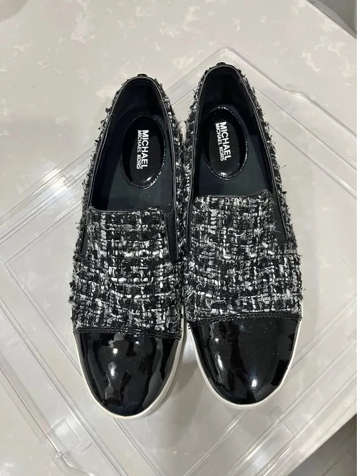 Michael Kors Tweed/patent shoes