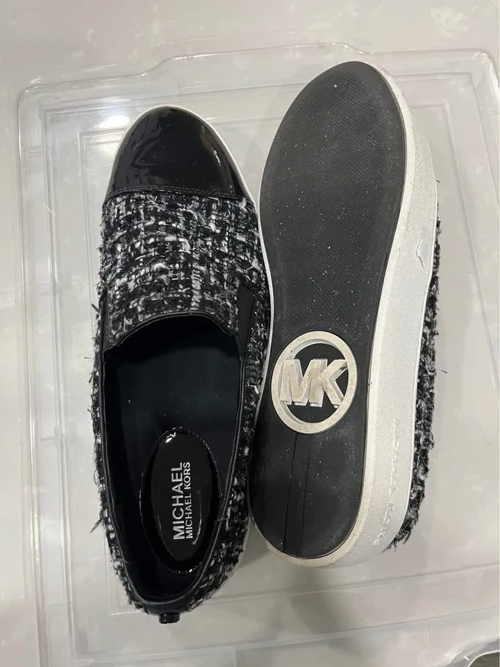 Michael Kors Tweed/patent shoes image indicator(4)