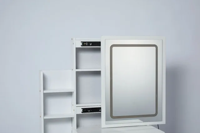 In stock June 20 - Makeup Vanity set with LED Mirror, Desk image indicator(10)