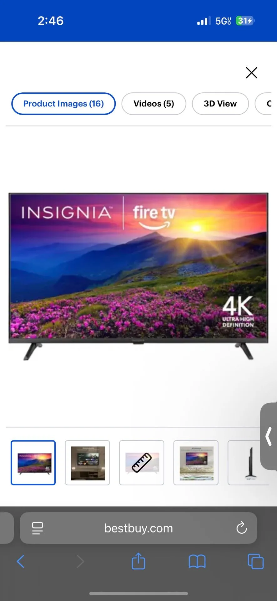 Insignia 50” TV image indicator(2)
