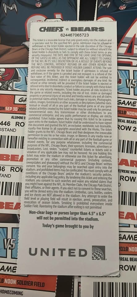 2018 Chicago Bears - (26 total) Unused Actual Tickets - photo 3