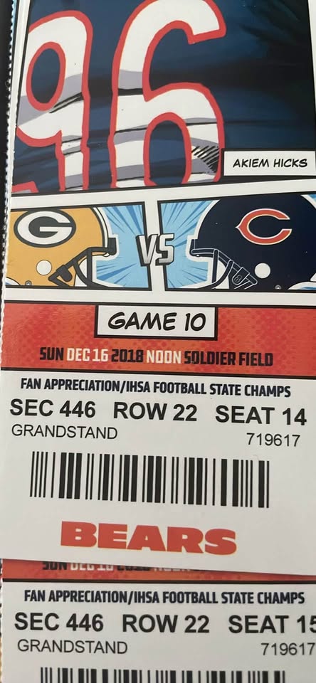 2018 Chicago Bears - (26 total) Unused Actual Tickets - photo 5