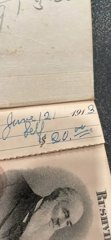 Checkbook from 1913 image indicator(2)