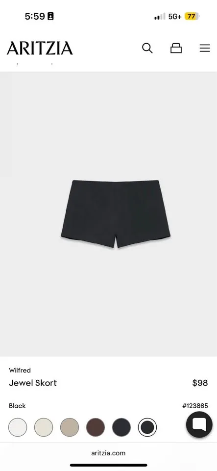 Aritzia Jewel Skort Size 8 NWT image indicator(2)