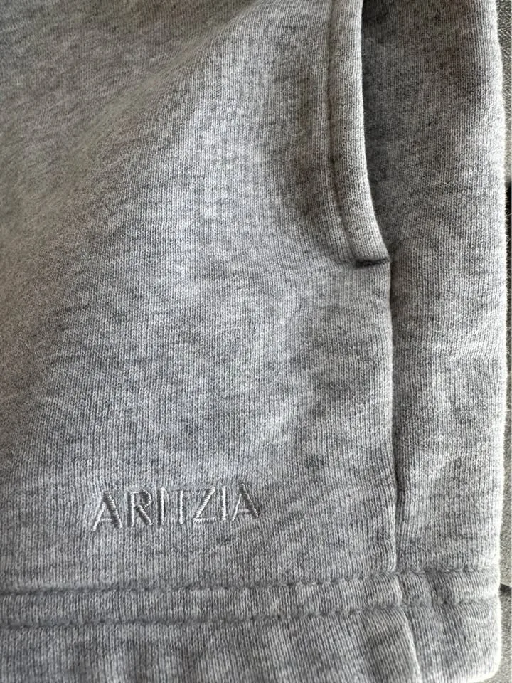 Aritzia Sweatfleece Shorts Grey M image indicator(2)